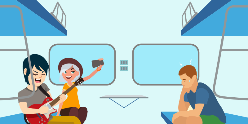 group travellers should not disturb their co passengers